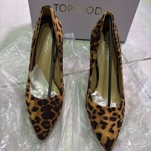 TOP Moda Leopard Print Stiletto Heels Size 8.5 NWT
